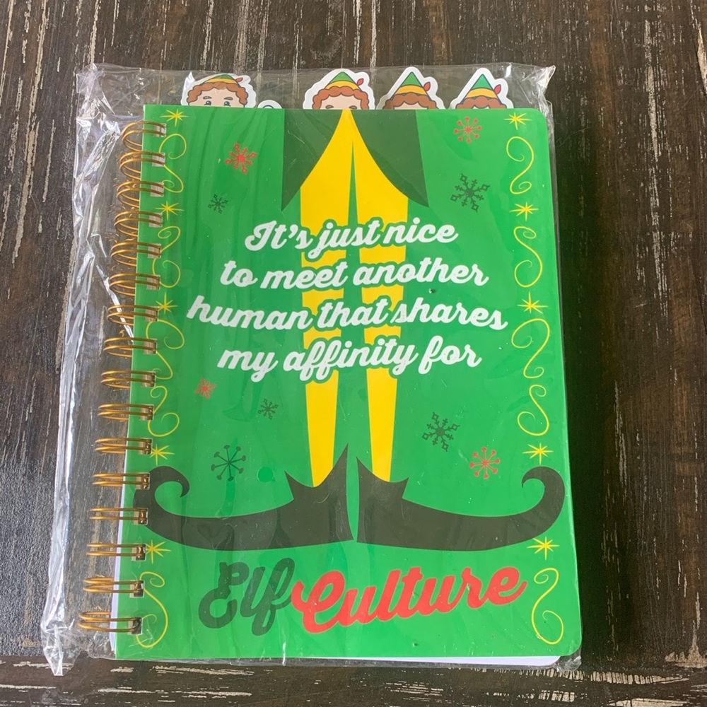Elf Holiday Christmas Jornal 96 Blank Sheets Spiral Bound Sealed Package